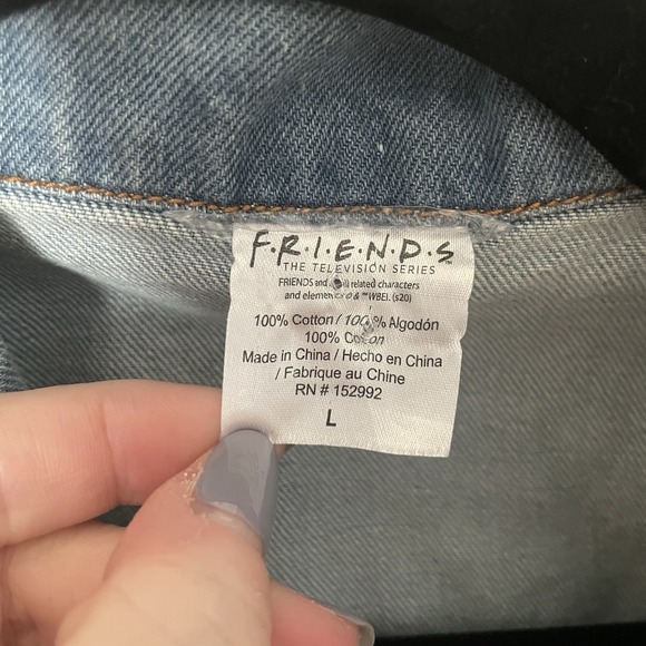 FRIENDS: Denim Jean Vest You're My Lobster Unisex Adult Size Large - Picture 3 of 8